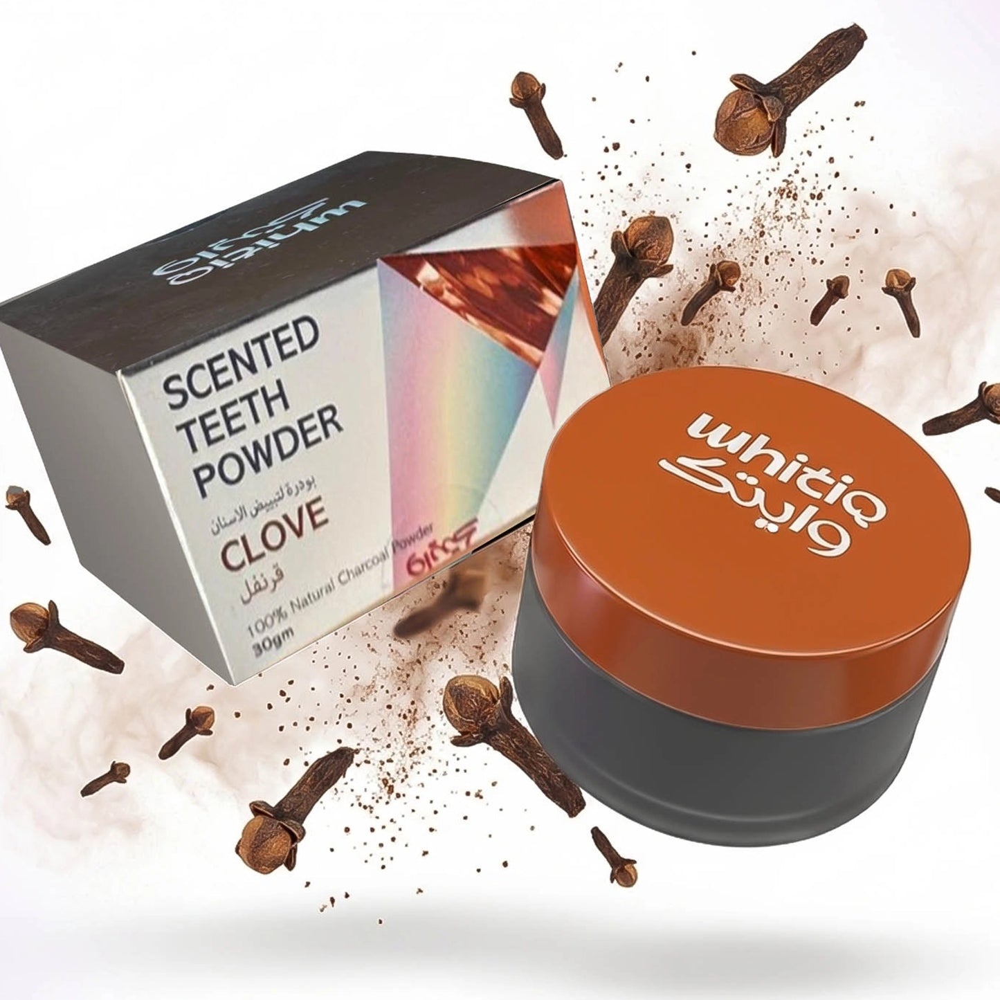 Whitening Powder (Clove) بودرة تبييض أسنان بطعم القرنفل.