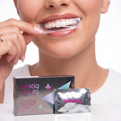 Whitening Strips HP (Clove) شرائط تبييض للأسنان العادية بطعم القرنفل الدافئ.