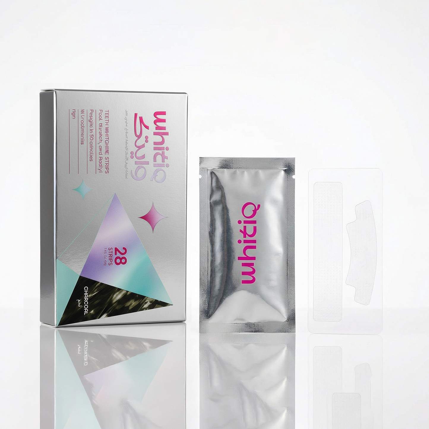 Whitening Strips PAP (Charcoal) شرائط تبييض للأسنان الحساسة مع فحم مفعّل لنتيجة أنظف.