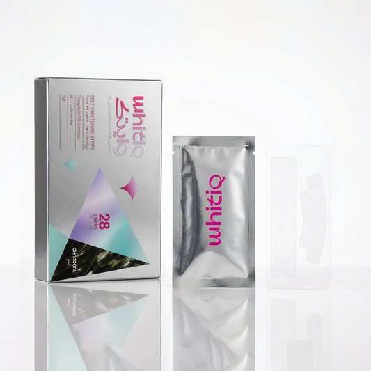 Whitening Strips PAP (Charcoal) شرائط تبييض للأسنان الحساسة مع فحم مفعّل لنتيجة أنظف.