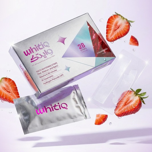 Whitening Strips PAP (Strawberries) شرائط تبييض للأسنان الحساسة بطعم الفراولة.