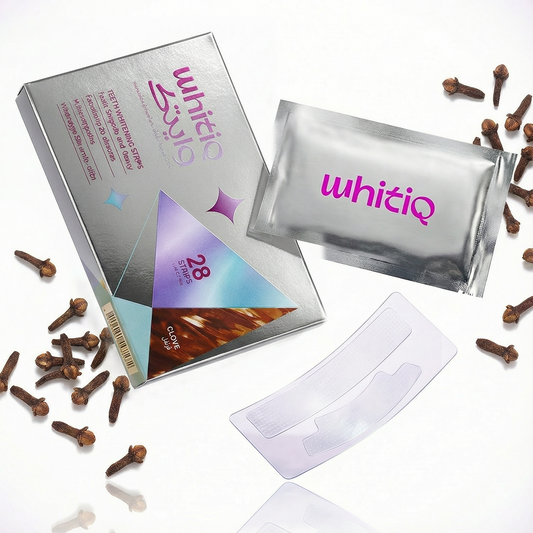 Whitening Strips HP (Clove) شرائط تبييض للأسنان العادية بنكهة القرنفل المنعشة.